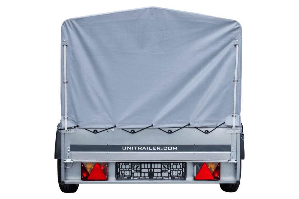 UNITRAILERAnhänger Pkw 230x125 Garden Trailer 230 Kipp Unitrailer 750 kg mit Stützrad, Hochplane und Hochspriegel